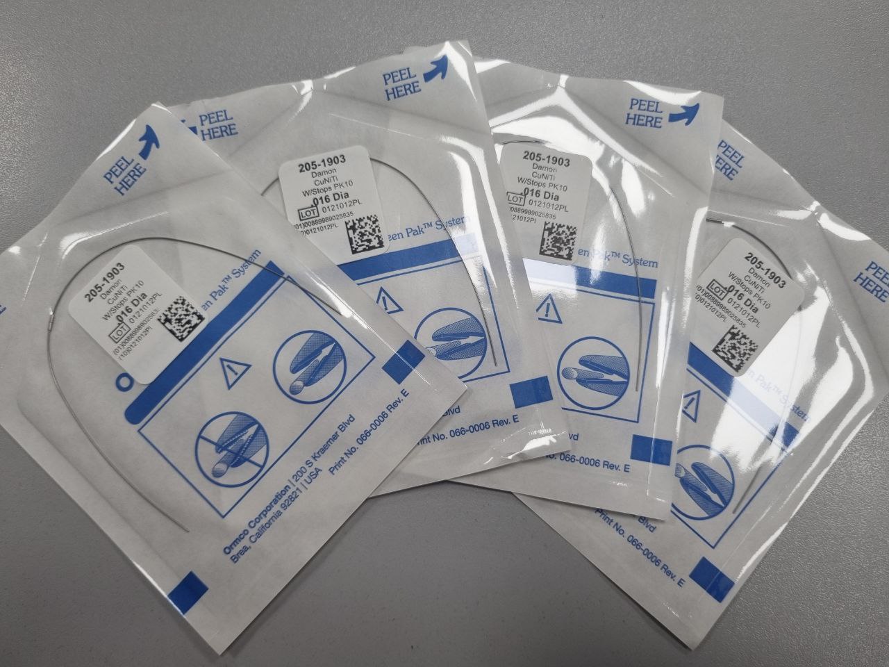 Дуги ортодонтичні Ni-ti Damon Form ORMCO 016 Upper-Lower