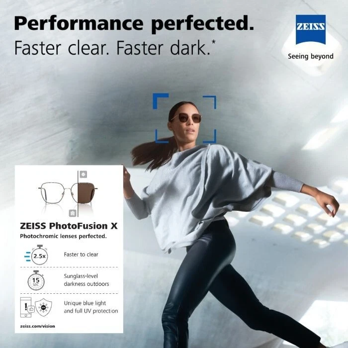 Лінзи для окулярів  ZEISS Single Vision 1.5 PhotoFusion X DuraVision Platinum