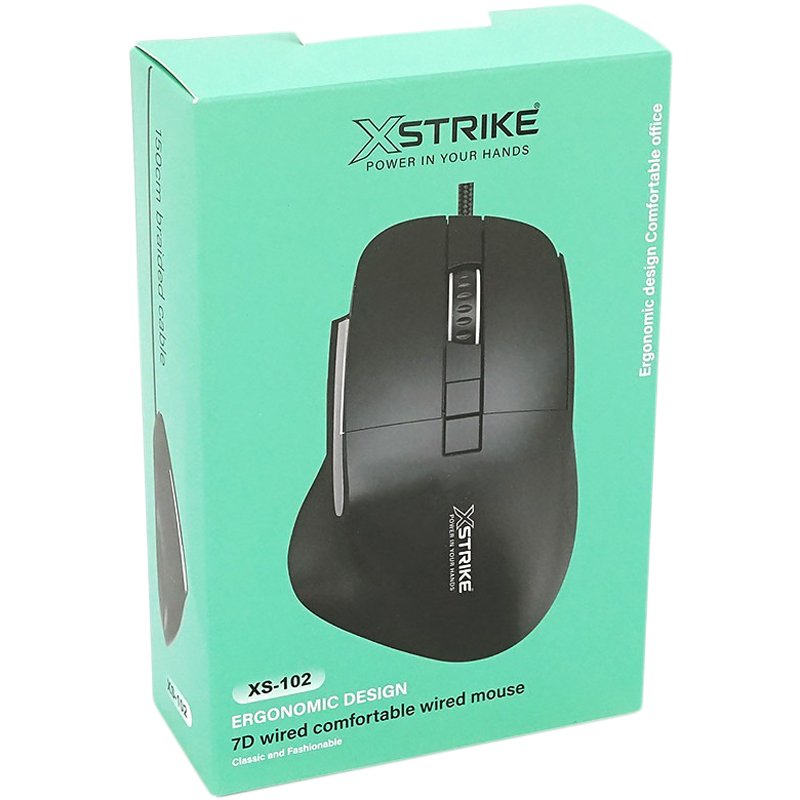 Миша USB XSTRIKE XS-102 3600dpi Black