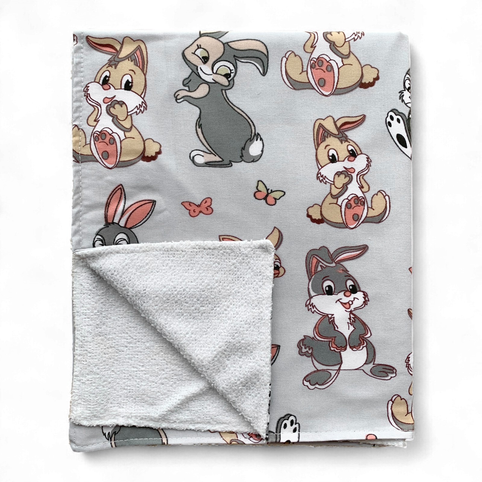 Пелюшка непромокаюча 45 х 55 см Зайчик на сірому
