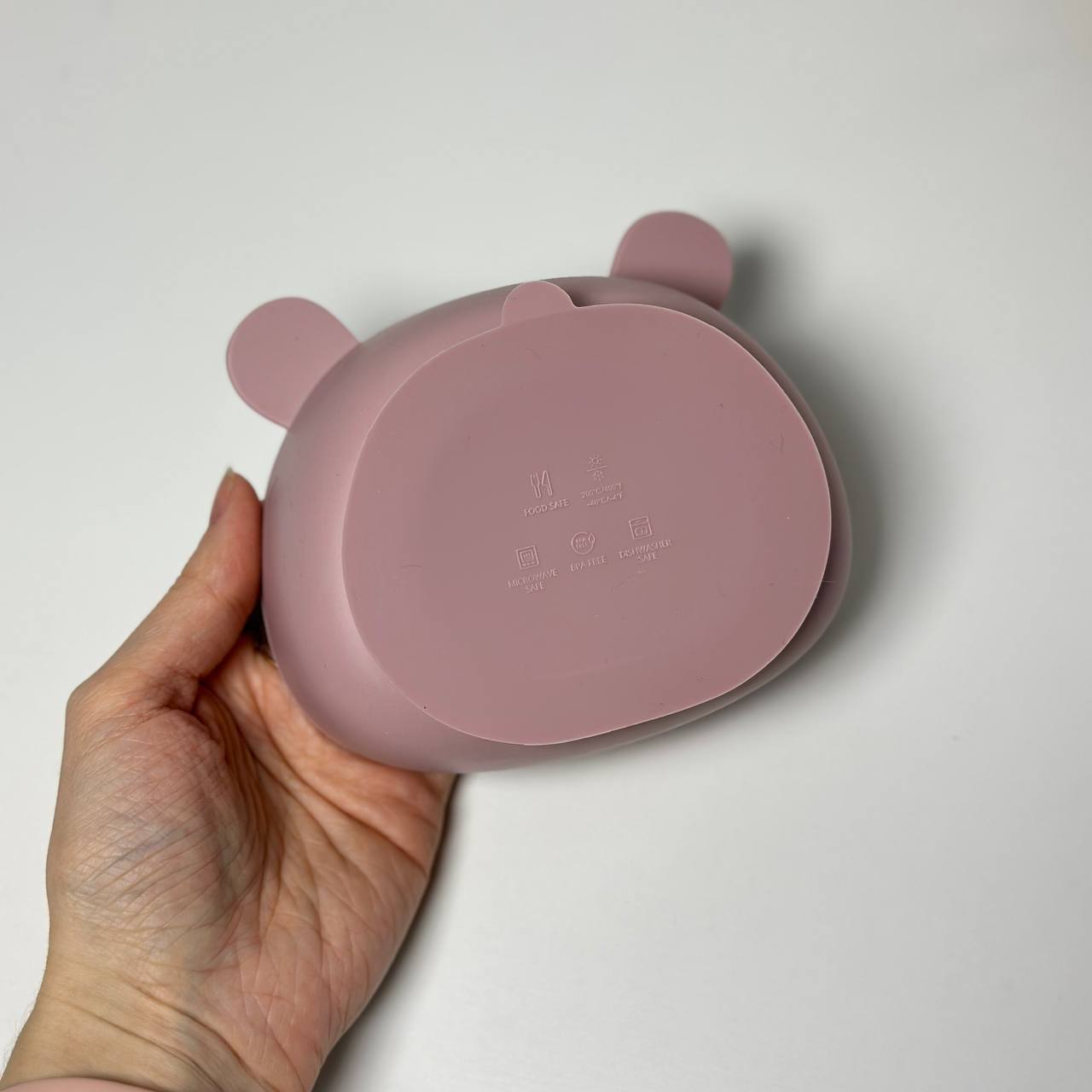 Глибока миска "Ведмедик" Пудра (Pale mauve)