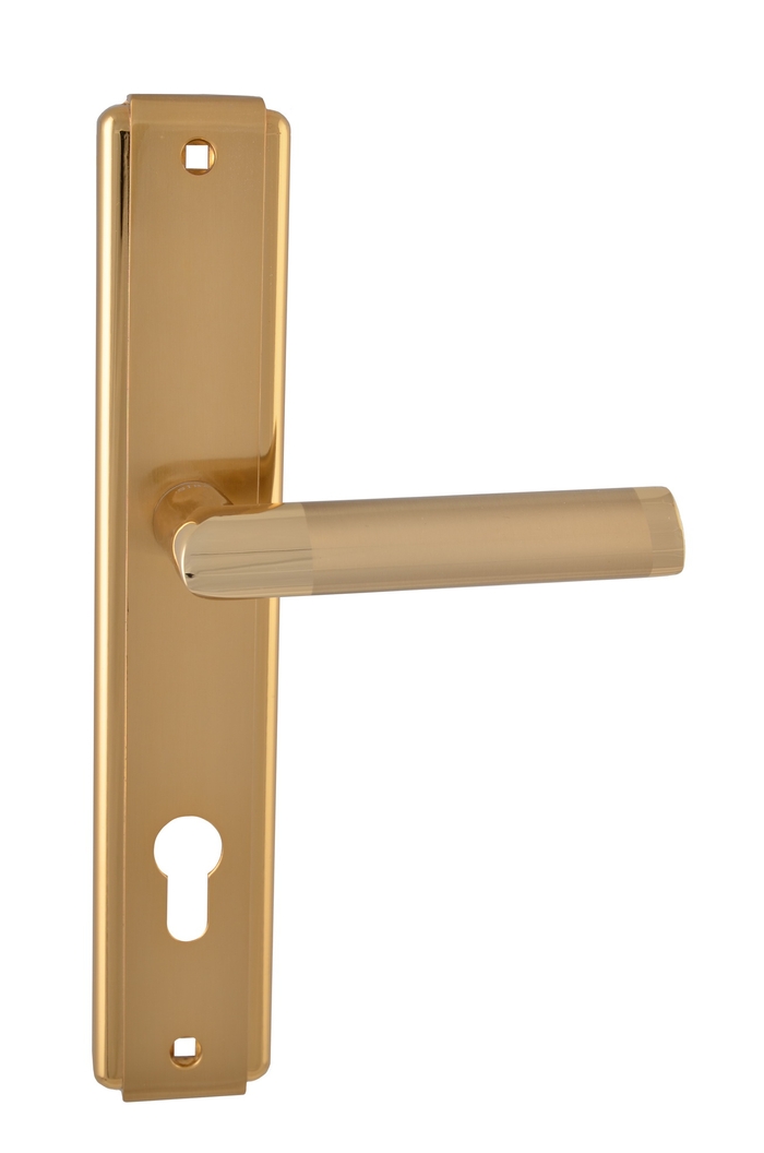 Дверна ручка під ключ (85 мм) SIBA Triesta, матове золото