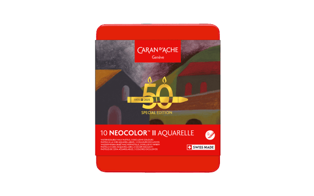 Коробка з 10 акварельних пастелей NEOCOLOR™ II. 50 років пишної краси – спеціальне видання