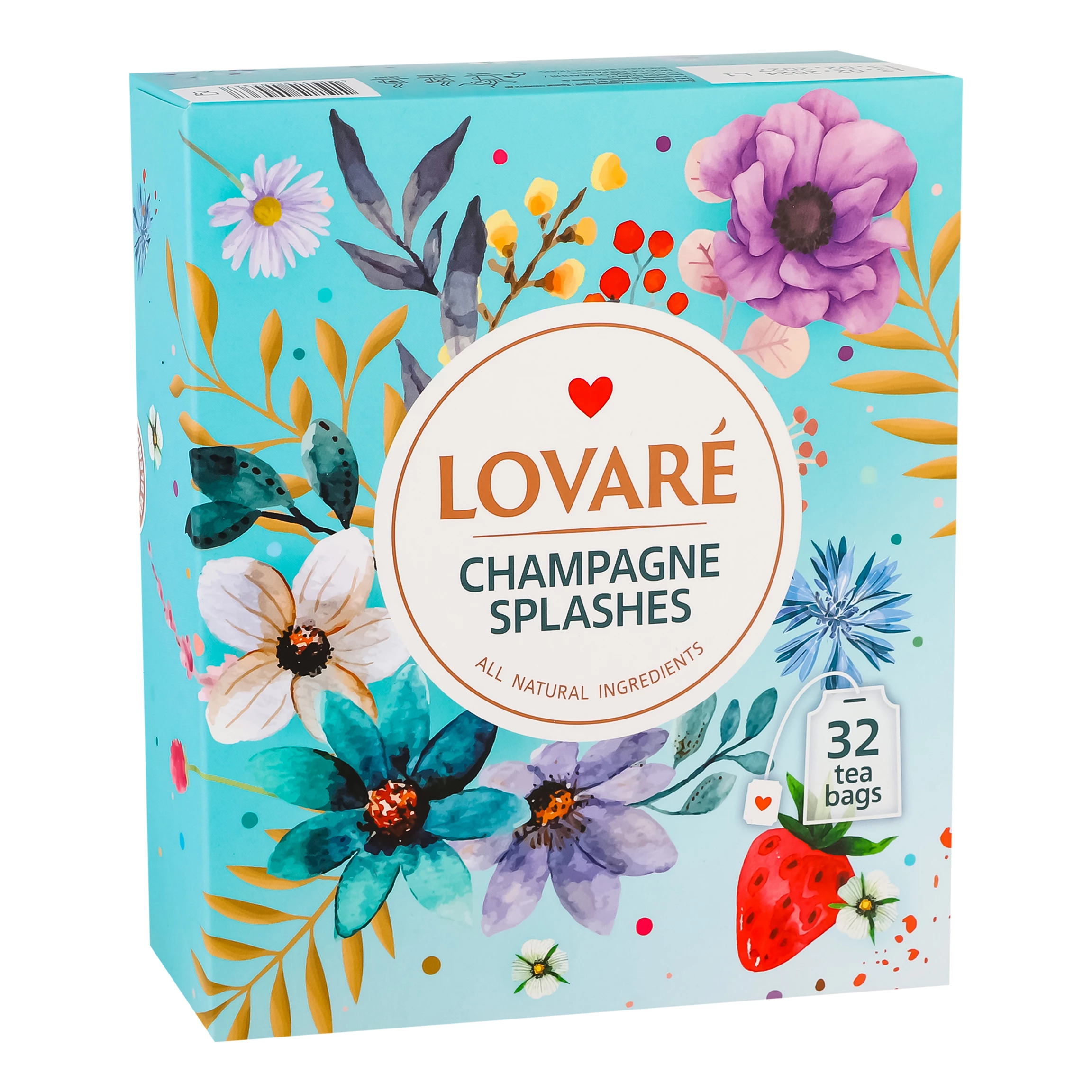 Чай чорний та зелений Lovare Бризки шампанського 2 г х 32 шт