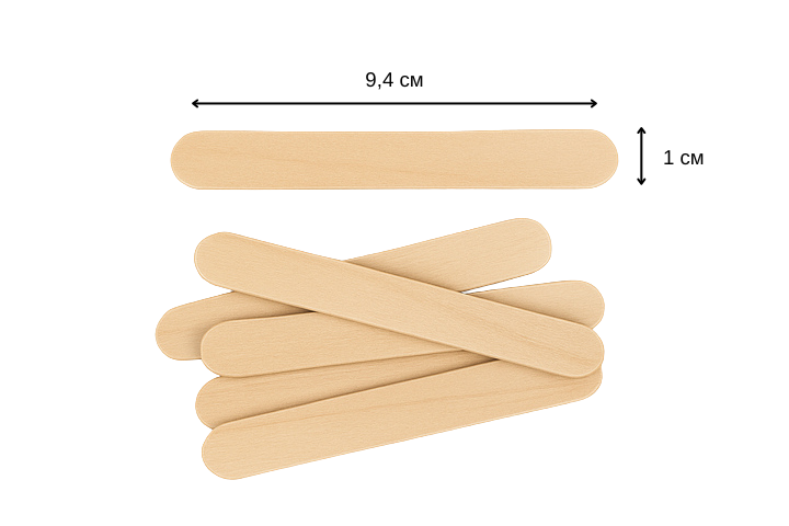Дерев'яна паличка для морозива 94 мм, 1000 шт