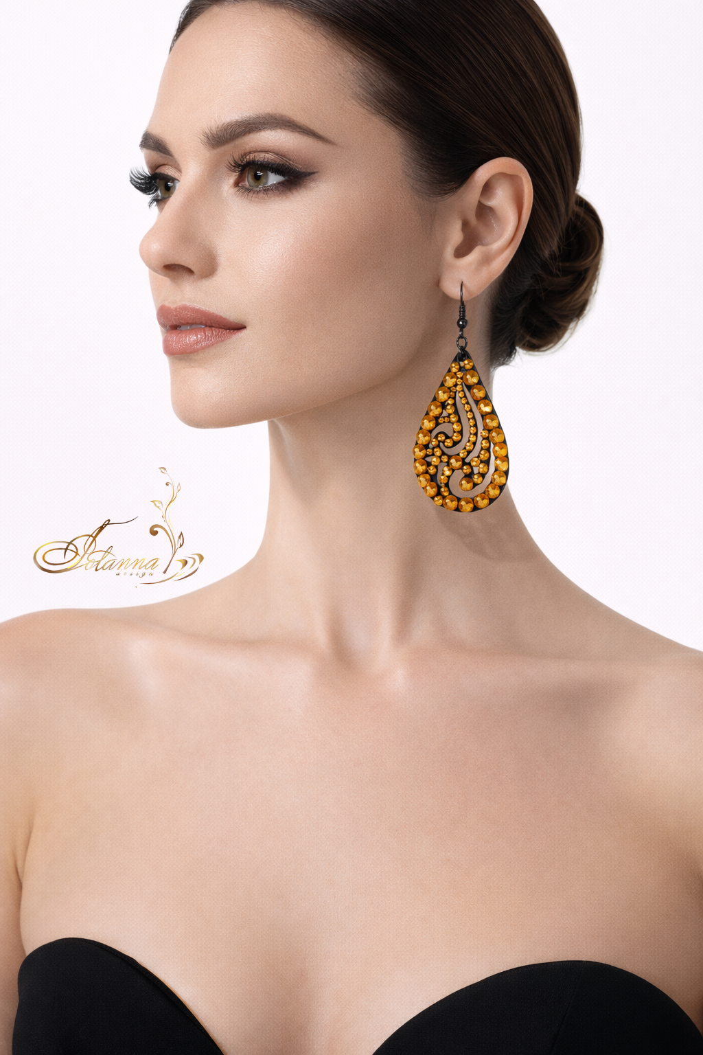Gold hematit earrings