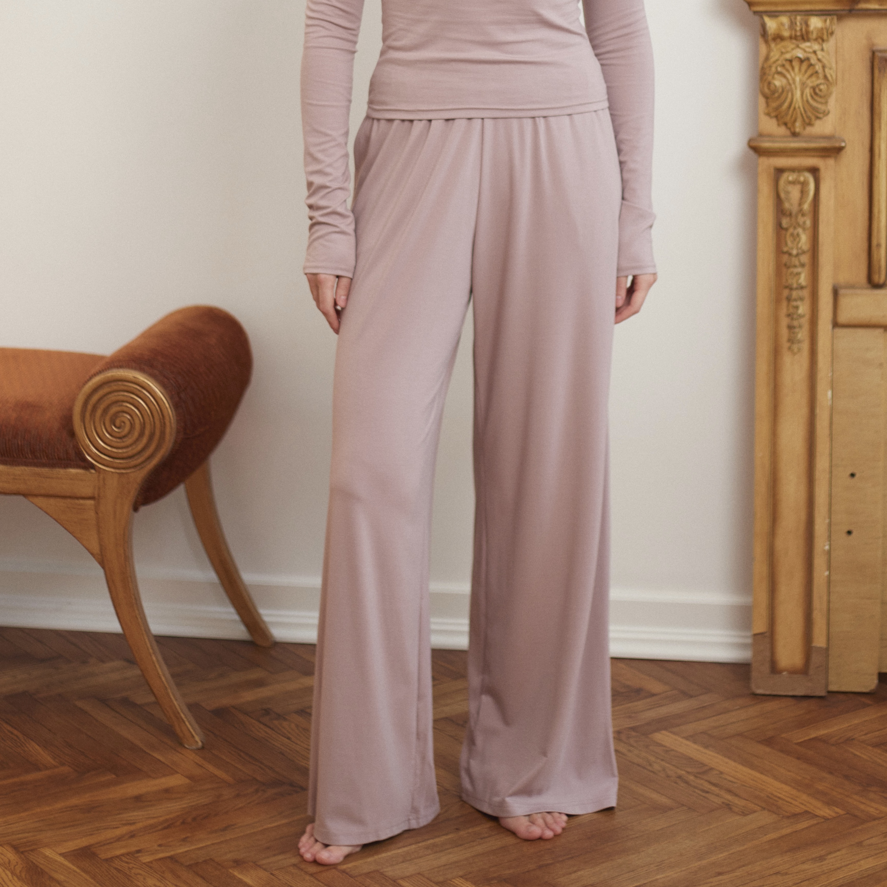 ELSA штани пудрово-рожеві