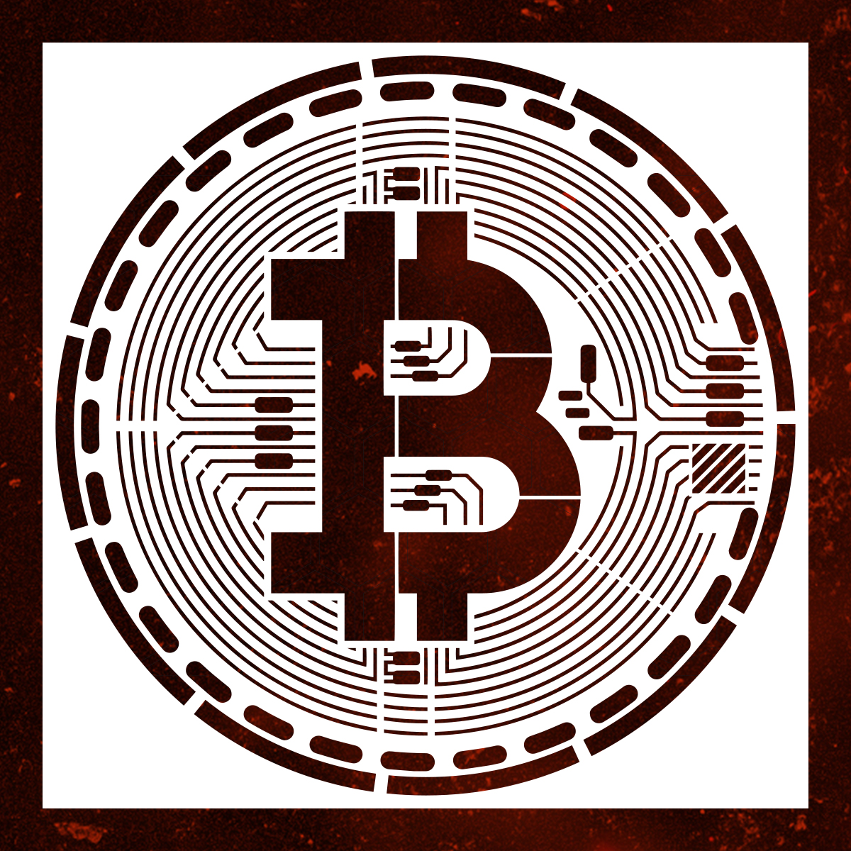 Трафарет BITCOIN. LRG DECOR
