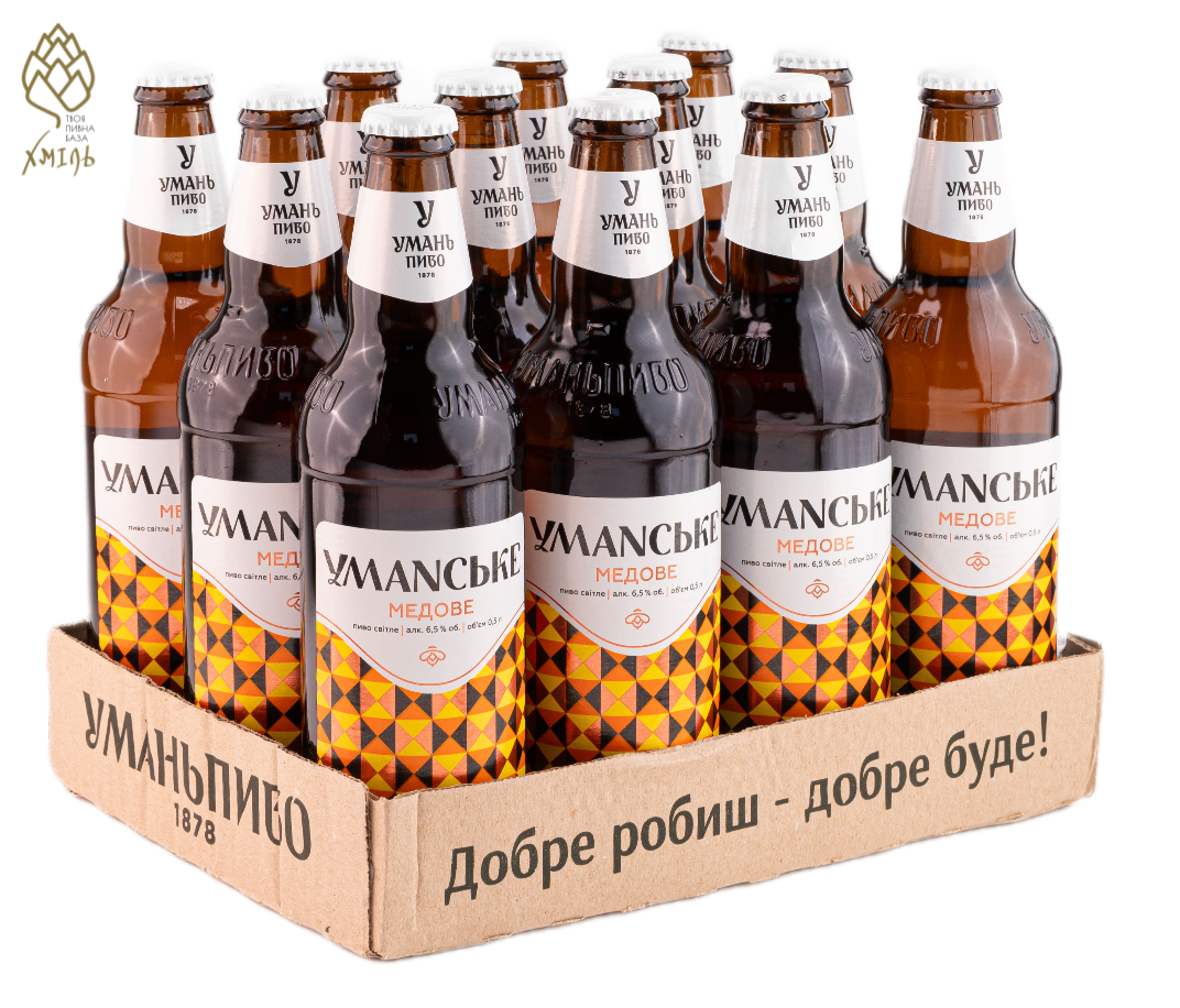 Пиво Умань Вайсбург Медове 0,5л (12шт/ящ)