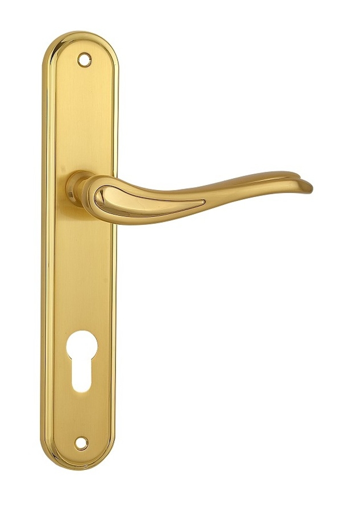 Дверна ручка під ключ (62 мм) SIBA Modena, золота