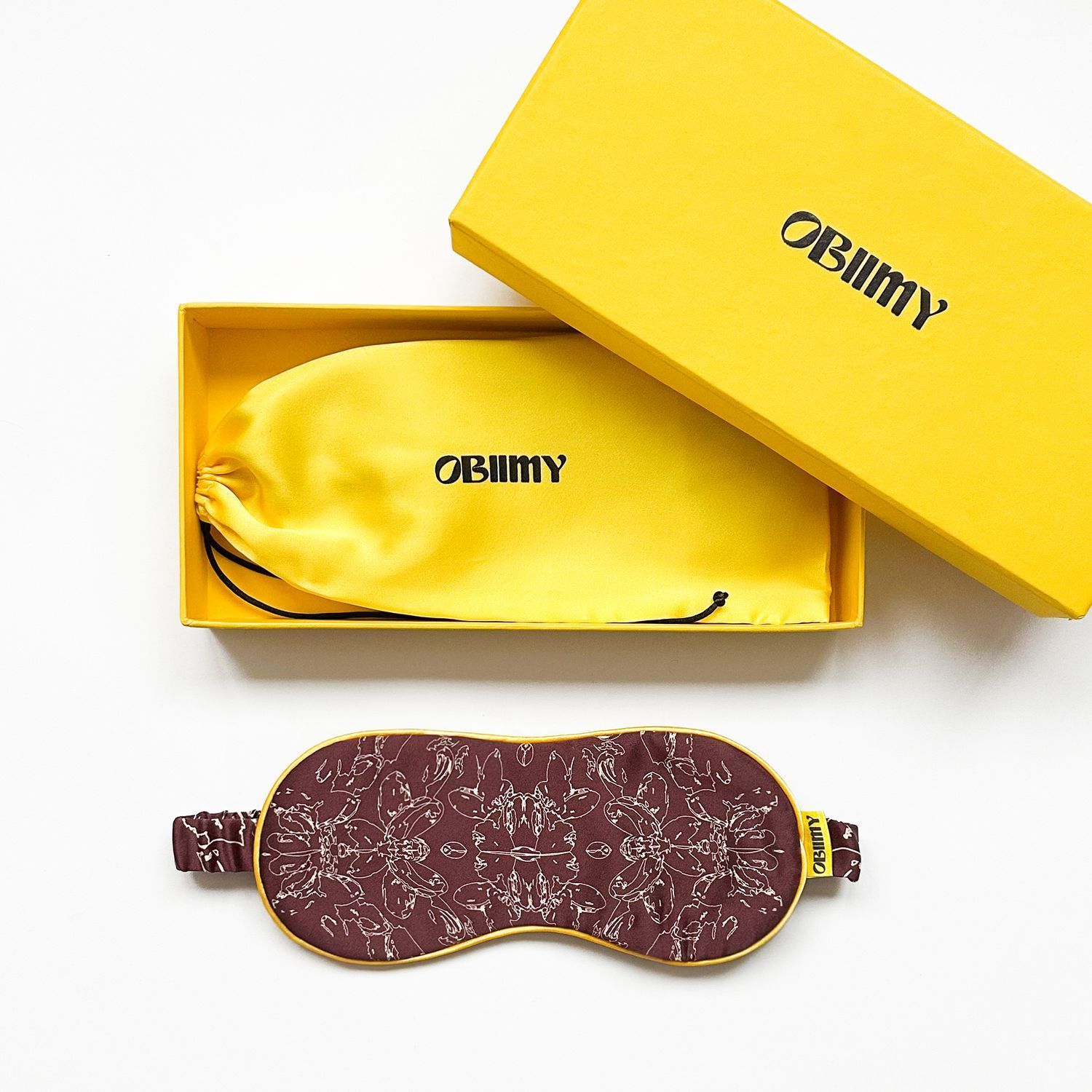 Маска для сну і відпочинку Obiimy з натурального шовку «Дика спокуса»