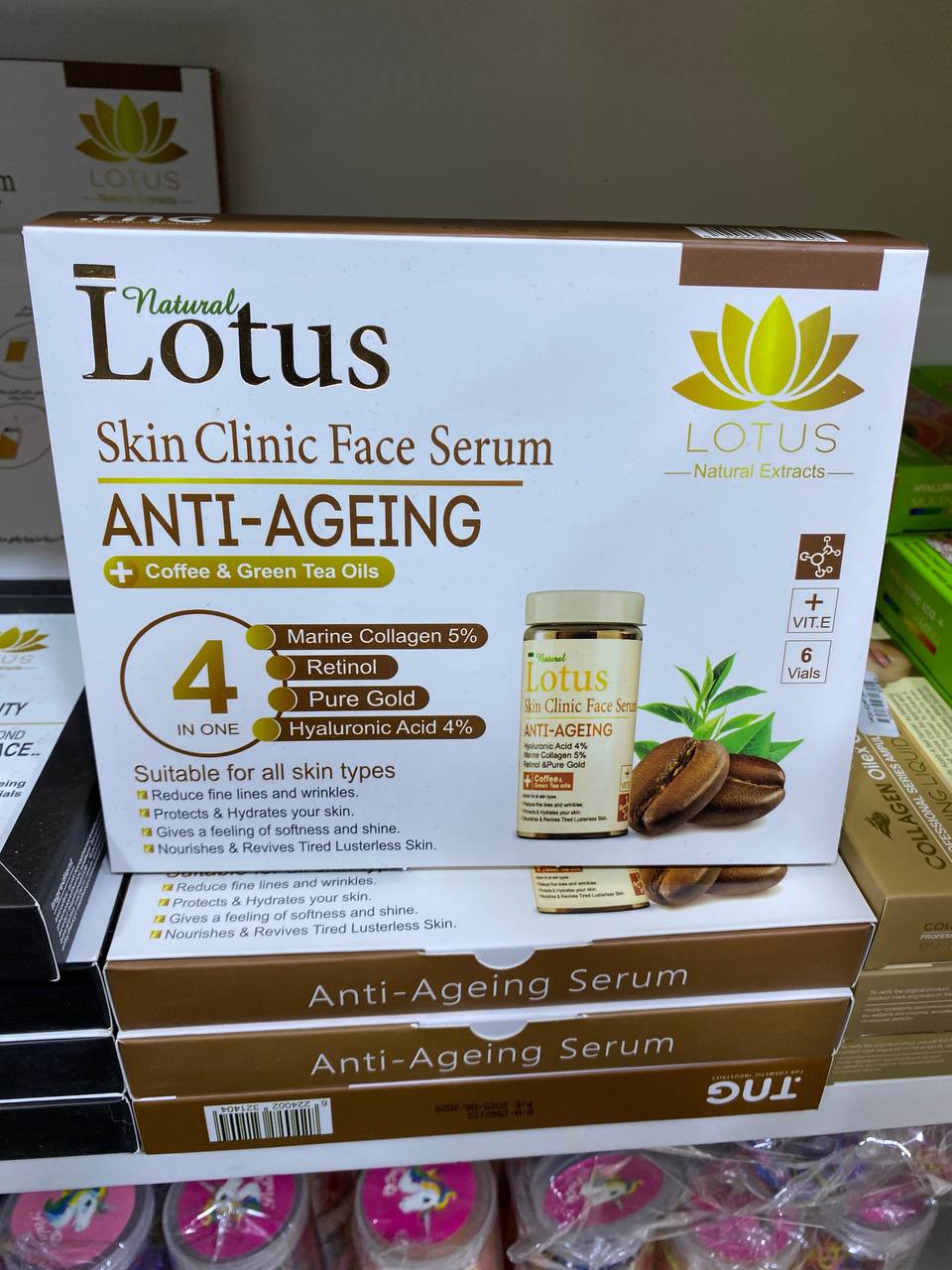 Lotus Skin Clinic Anti-Ageing Face Serum + Coffee & Green Tea Антивікова сироватка для обличчя з кавою та зеленим чаєм
