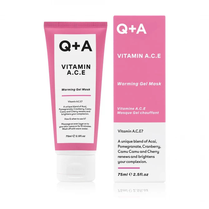 Мультивітамінна маска для обличчя Q+A Vitamin A.C.E. Warming Gel Mask 75ml