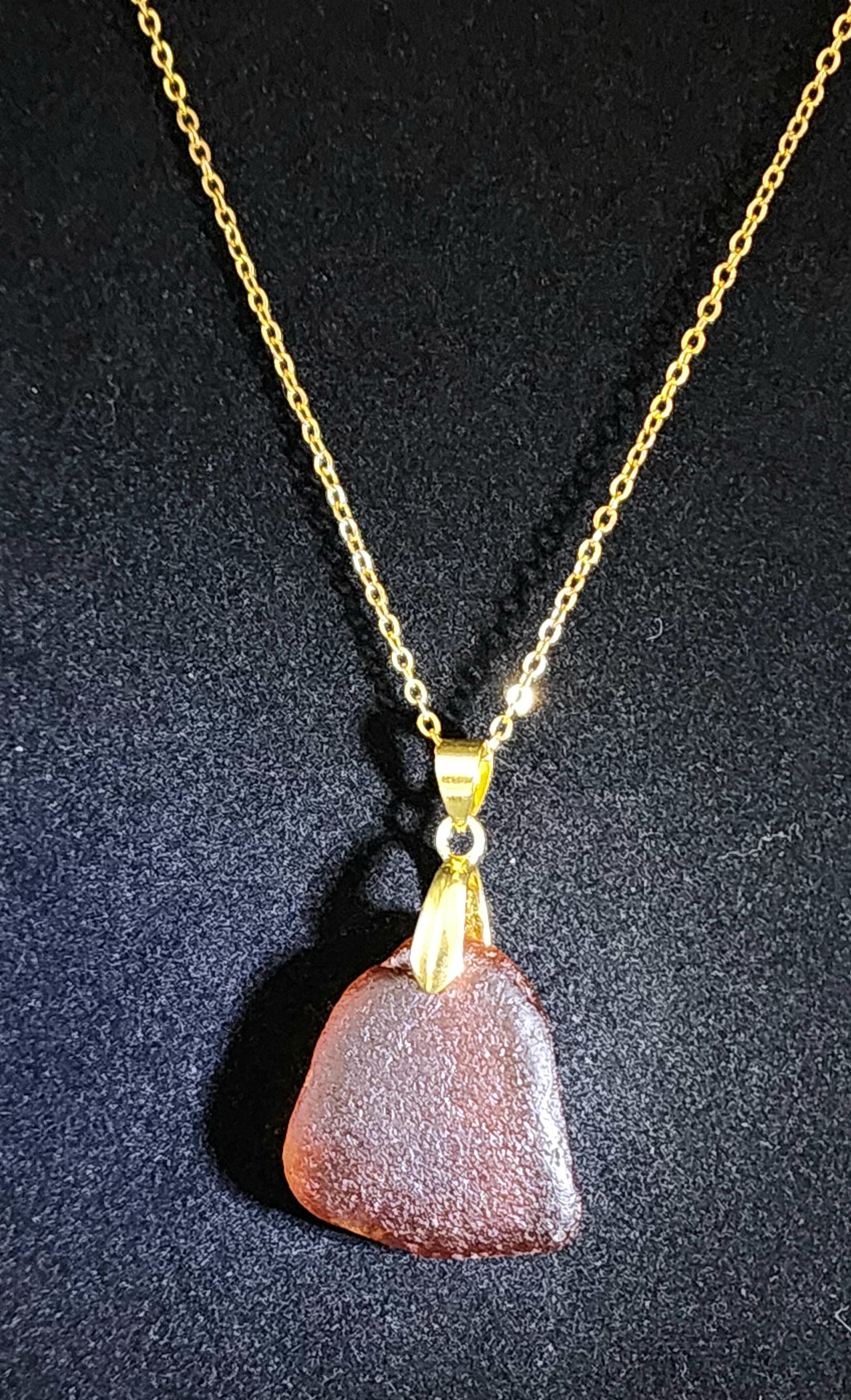 Autumn Sea Glass Necklace-copy