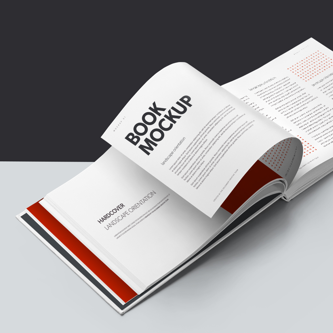 Book Mockups Hard Cover Landscape #2
