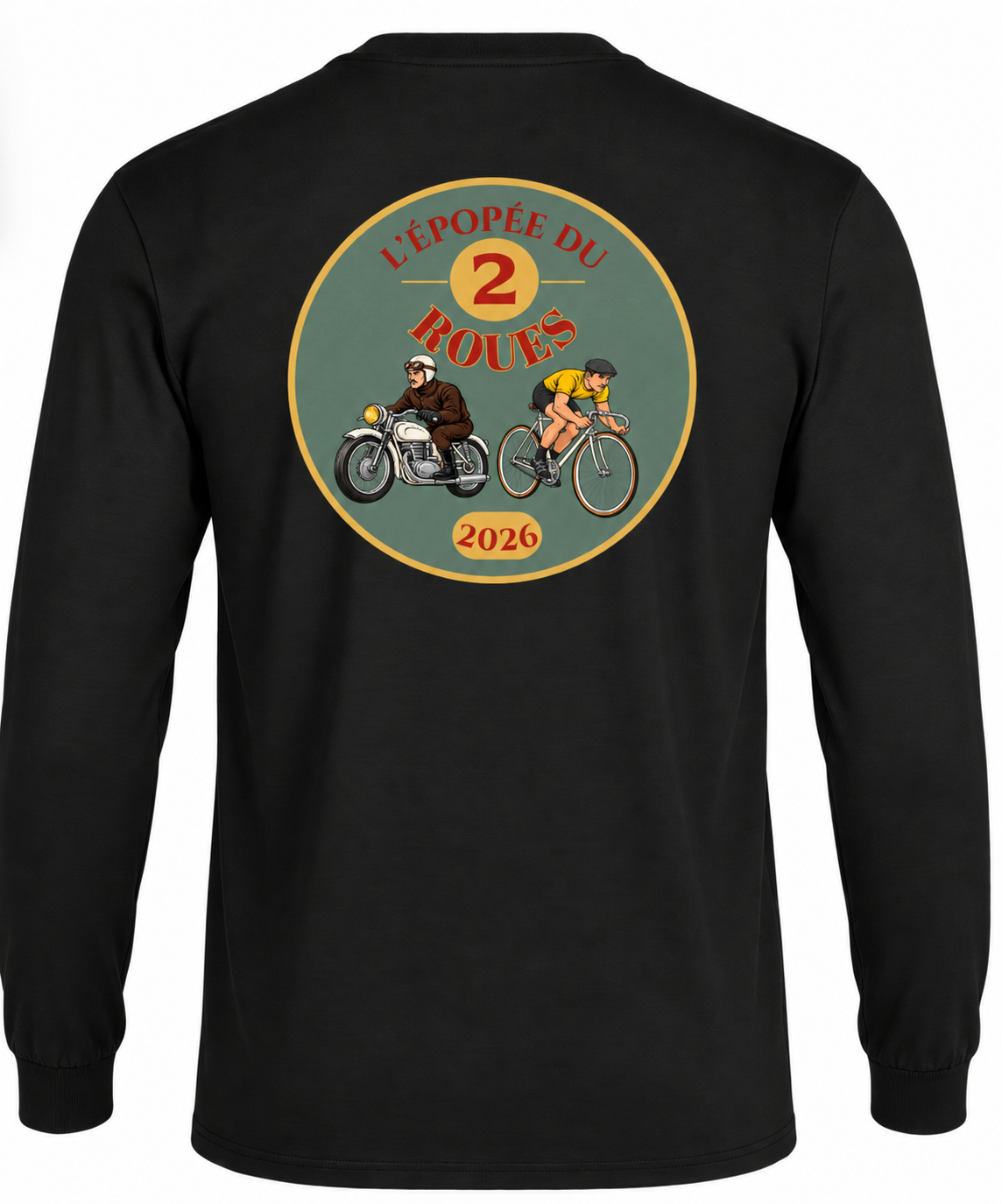 T-shirt manches longues Collector – L’Épopée du 2 Roues - Noir