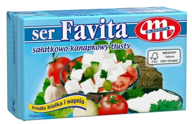 Сир Фета Ser Favita salatkowy - kanapkowy 270г  Польша