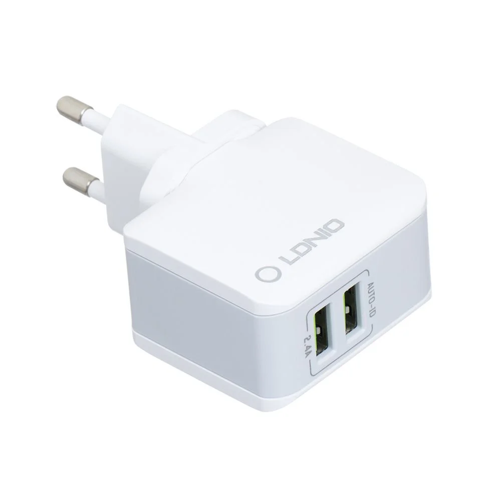 Зарядний блок на 2хUSB-порта + кабель Apple Lightning 2 метри