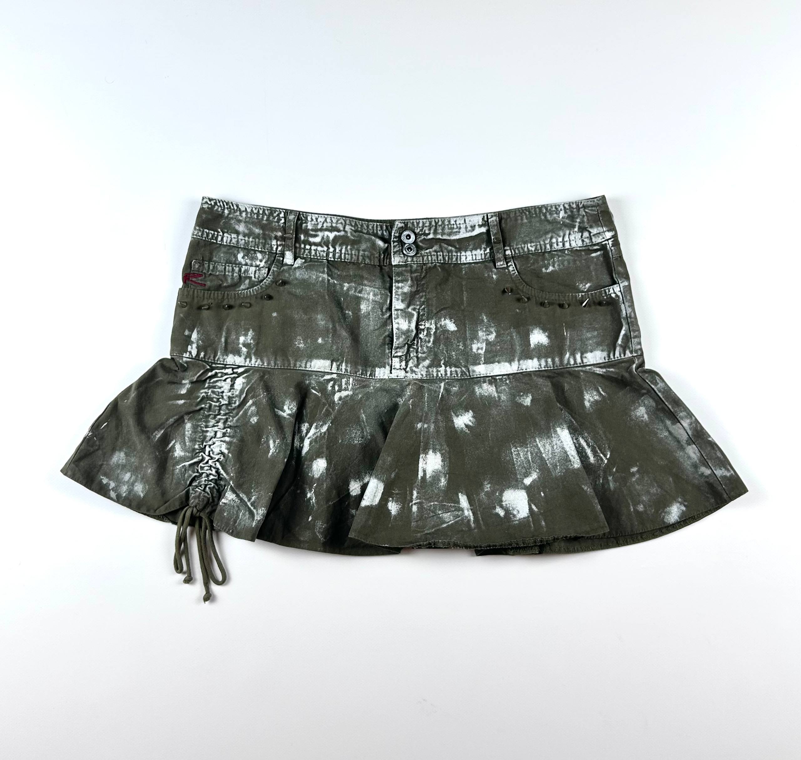 ALTERSTUDIO CUSTOM ARCHIVAL STUDDED SKIRT IN KHAKI СПІДНИЦЯ
