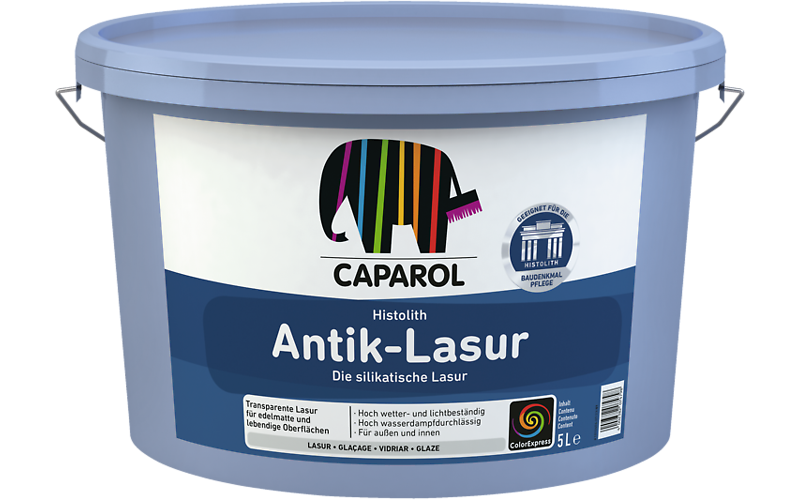 Декоративна матова лазурь Caparol Histolith Antik Lasur, 5 л. Для фасадів та інтер'єрів