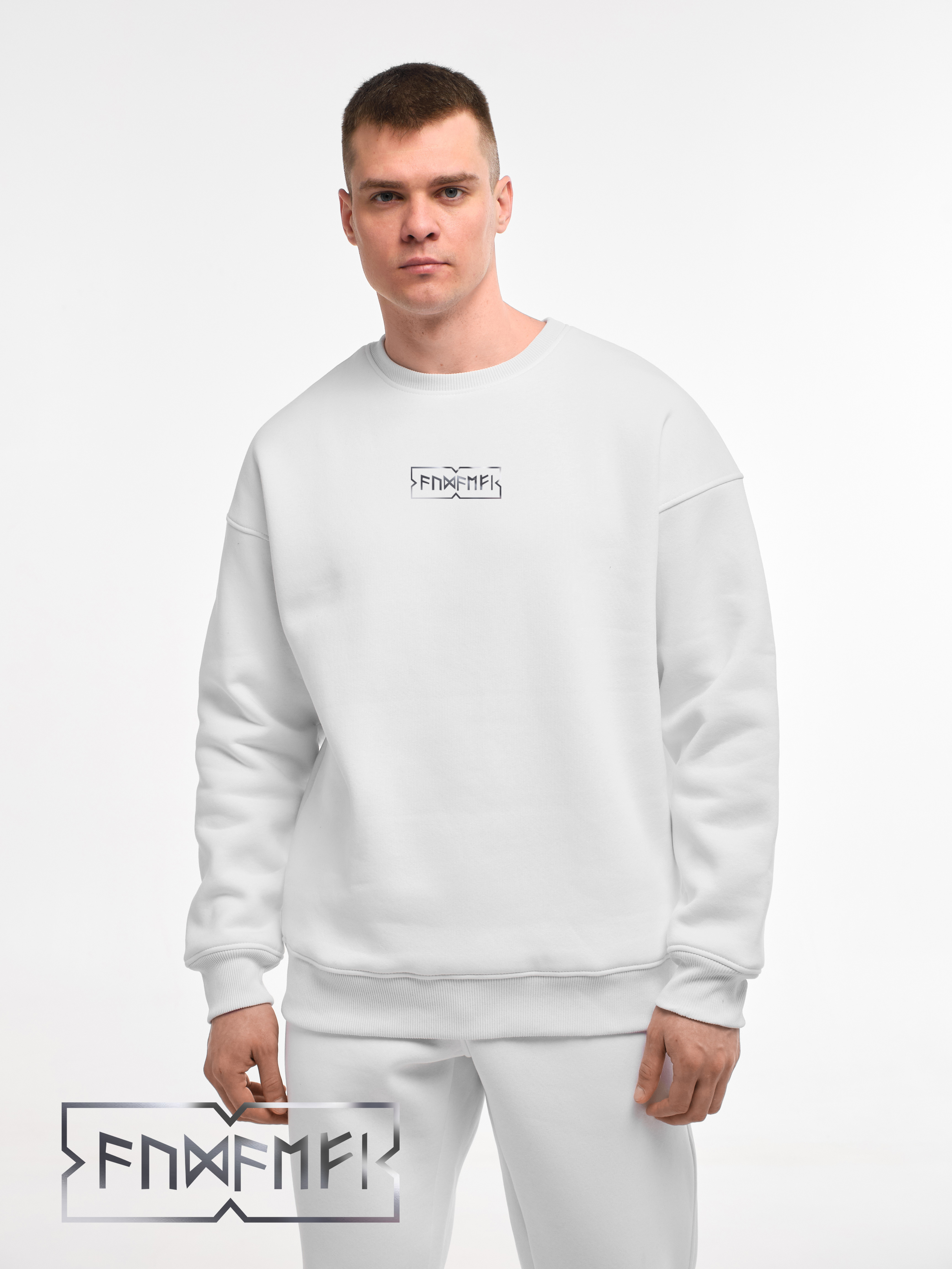 SWEATSHIRT "AUDAEFI" | WHITE EMOTION | XS1