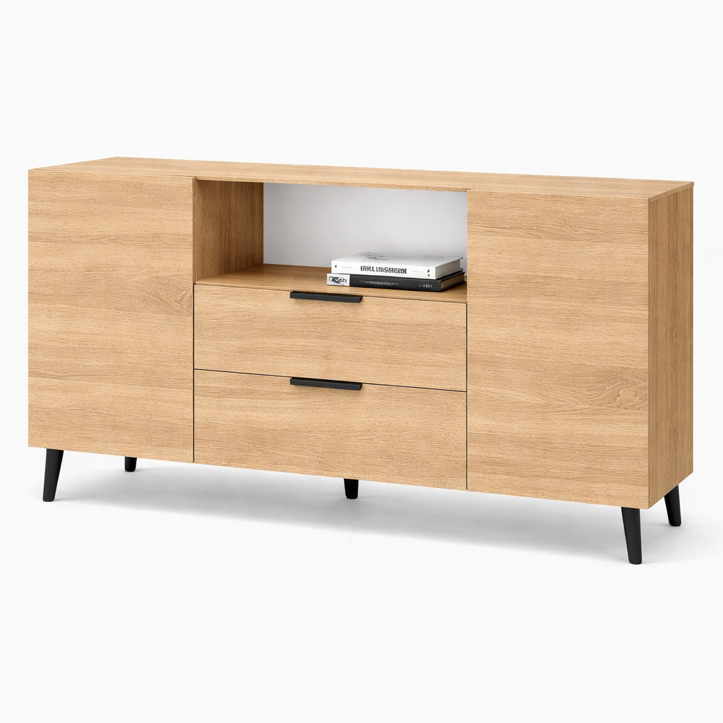 Комод з двома шухлядами та двома секціями з дверцятами