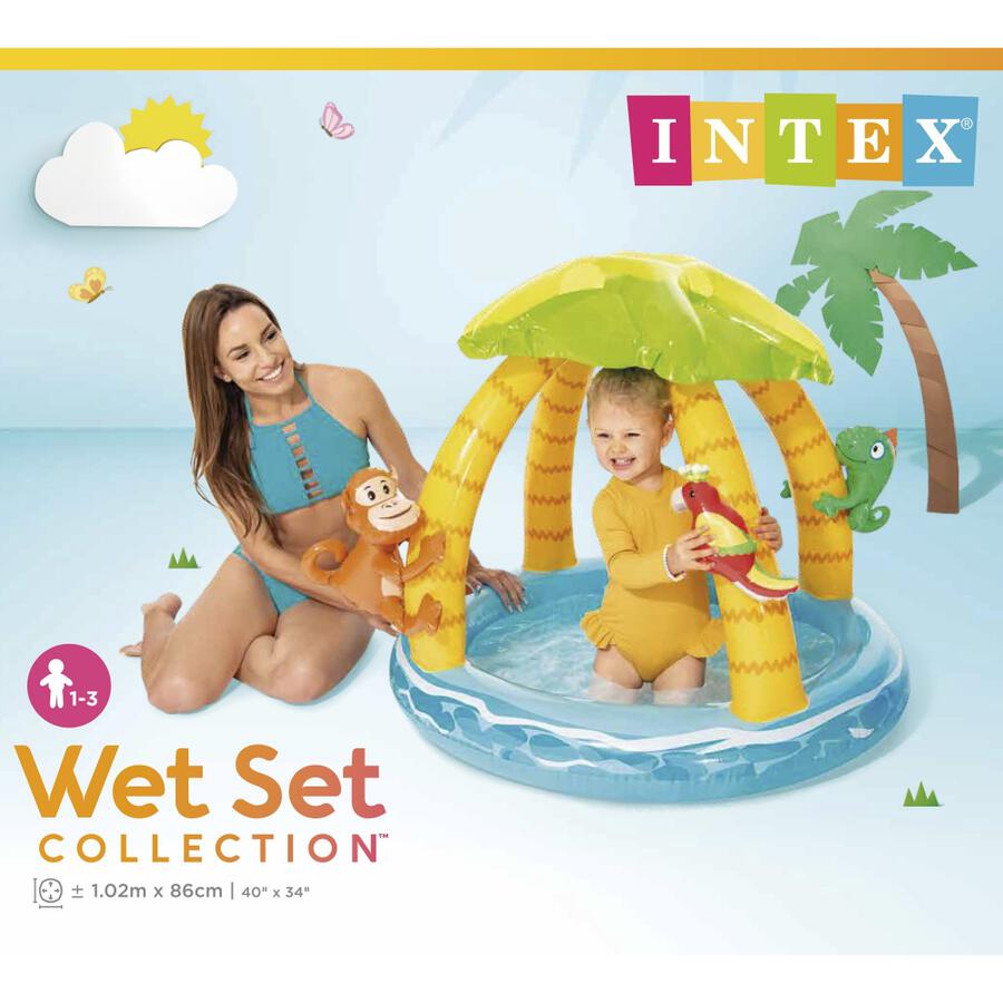 Басейн дитячий Intex 58417, "Тропічний острів" 102*86 см