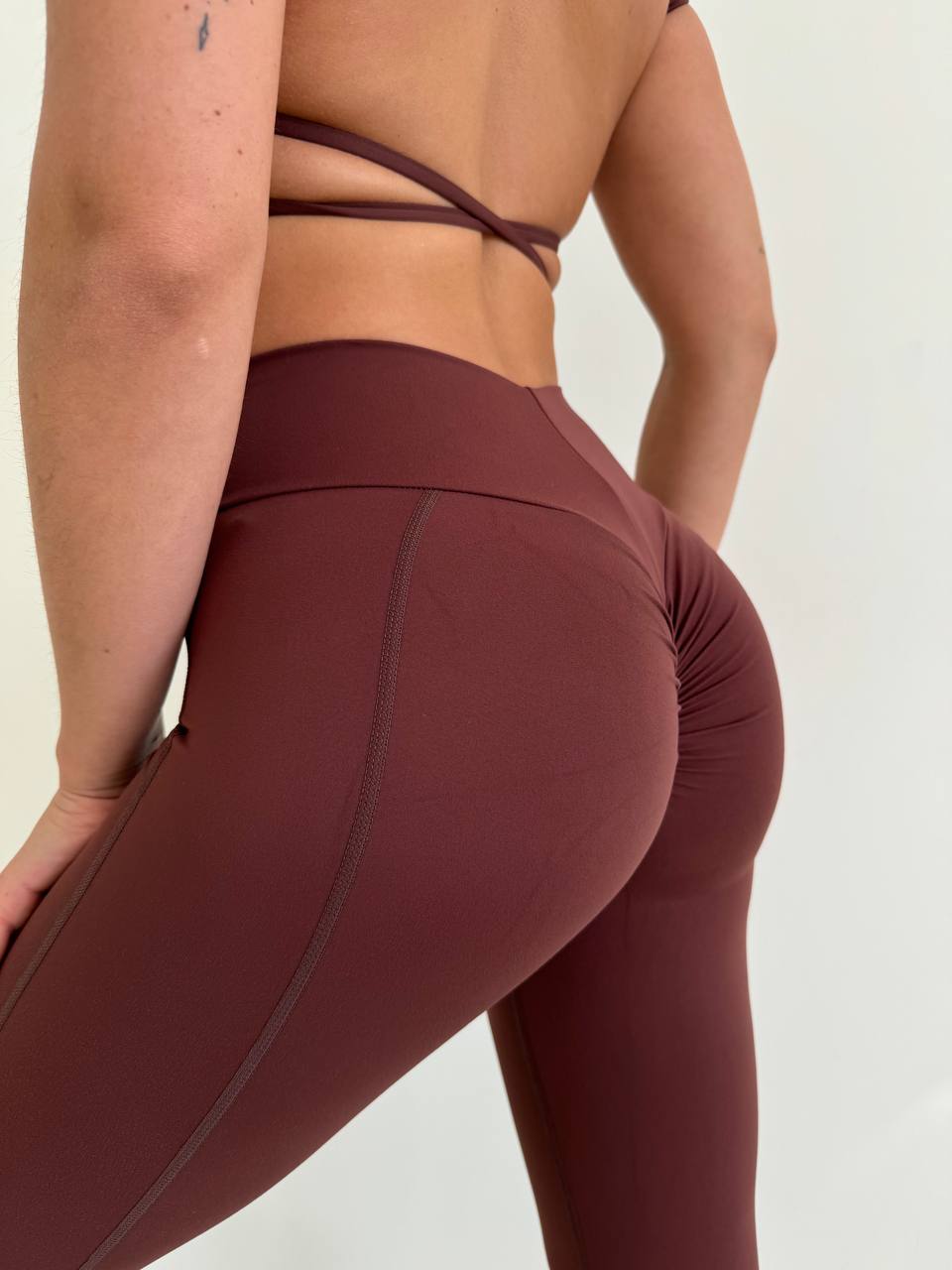 Лосини Преміум якість із Пуш ап 03 в кольорі шоколад