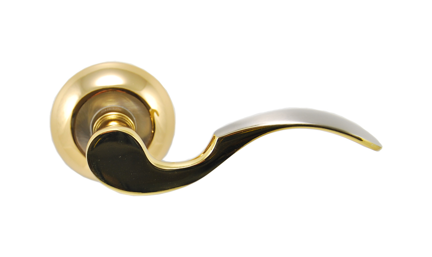 Ручка дверна SIBA Osimo нікель-золото на розетці R02 