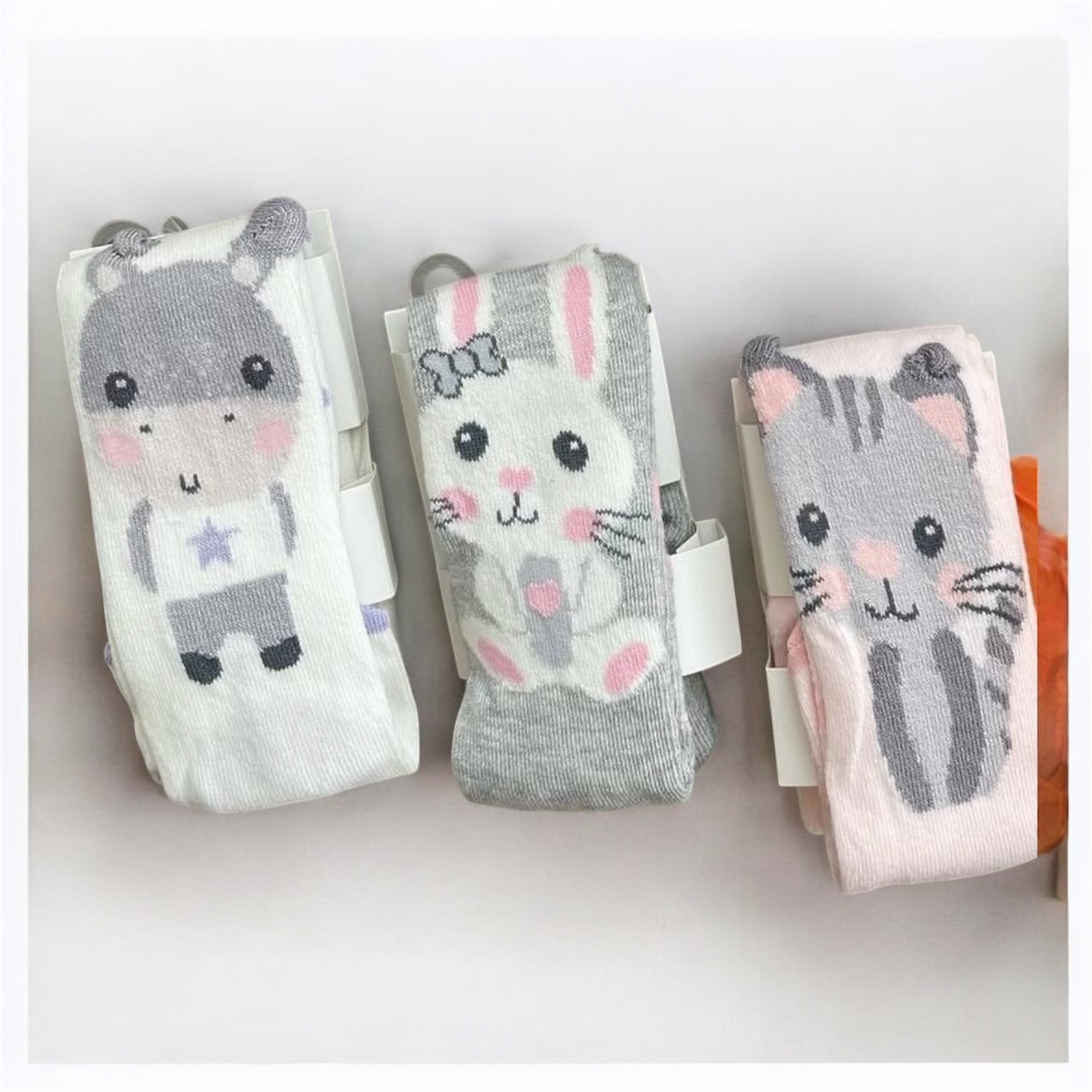 Дитячі демісезонні колготи звірята для дівчинки 2