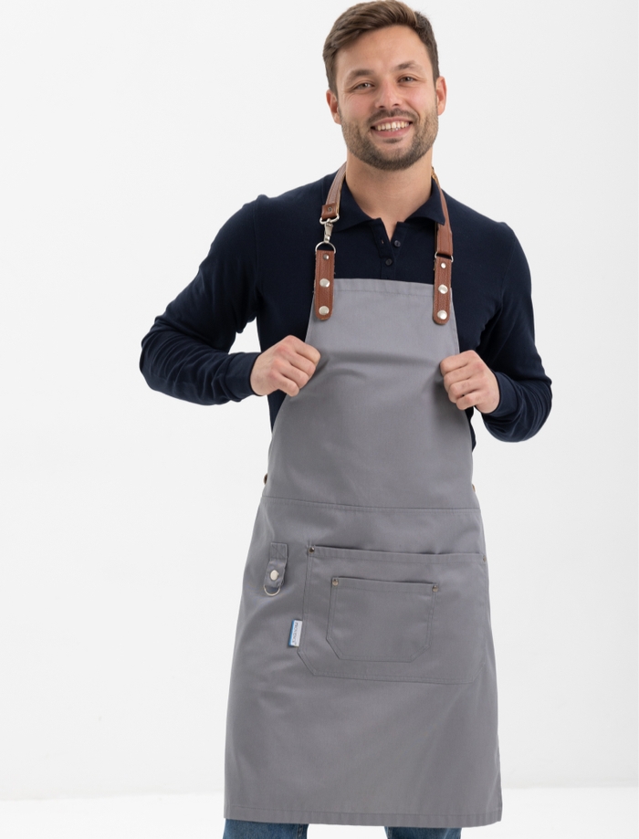 APRON WITH ECO-LEATHER