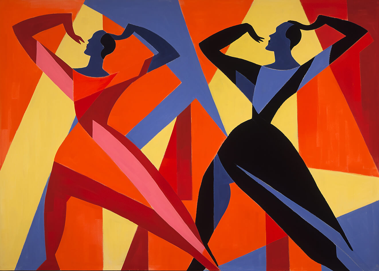 Dancers 3, 50x70 cm, original acrylic painting on canvas