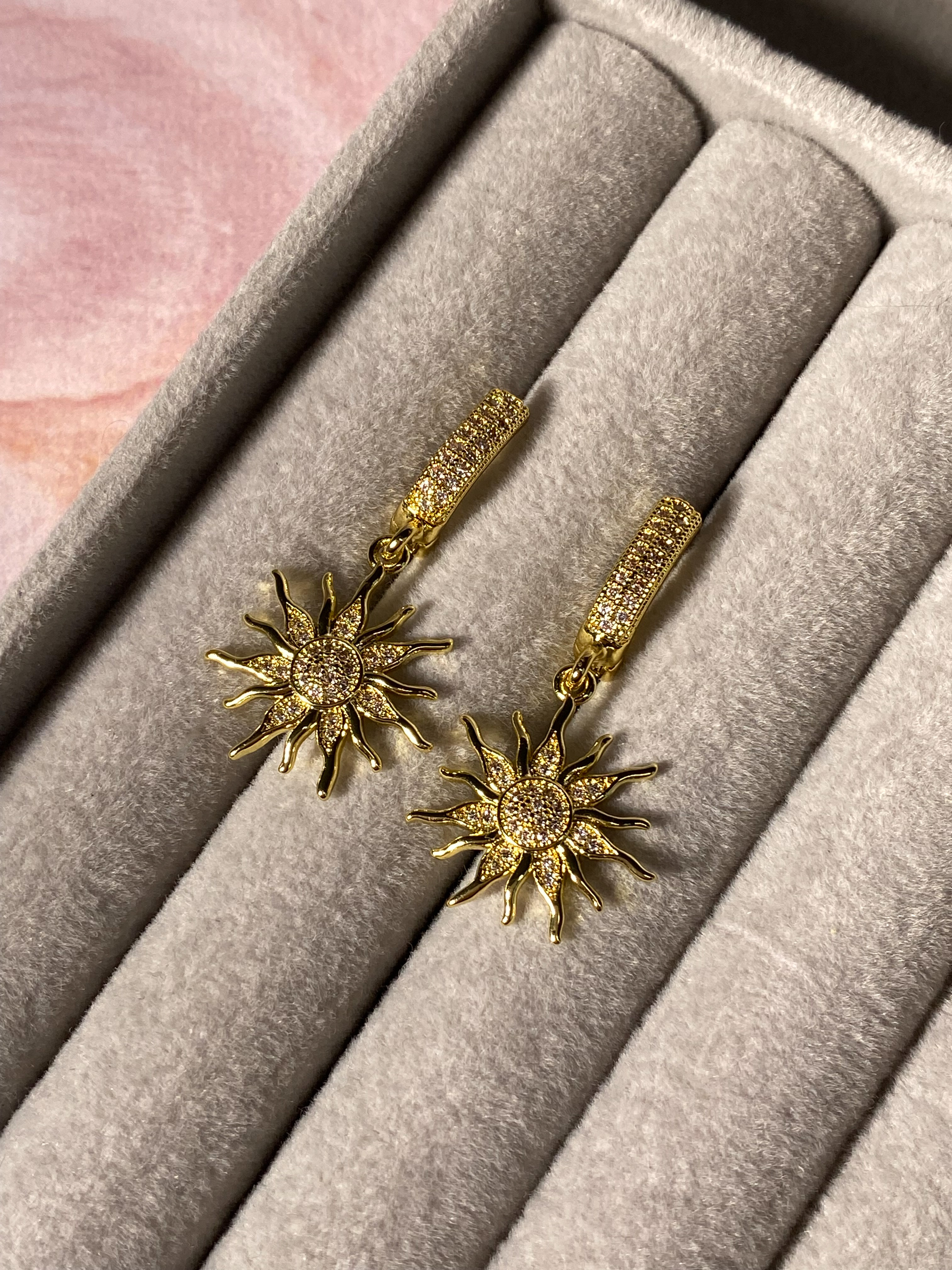 Сережки-підвіски Сонце