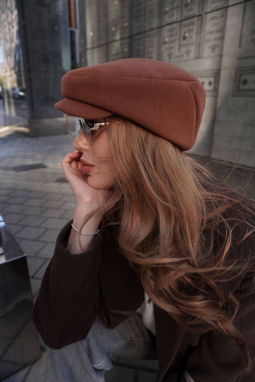 Картуз "Хуліганка" двосторонній коричневий