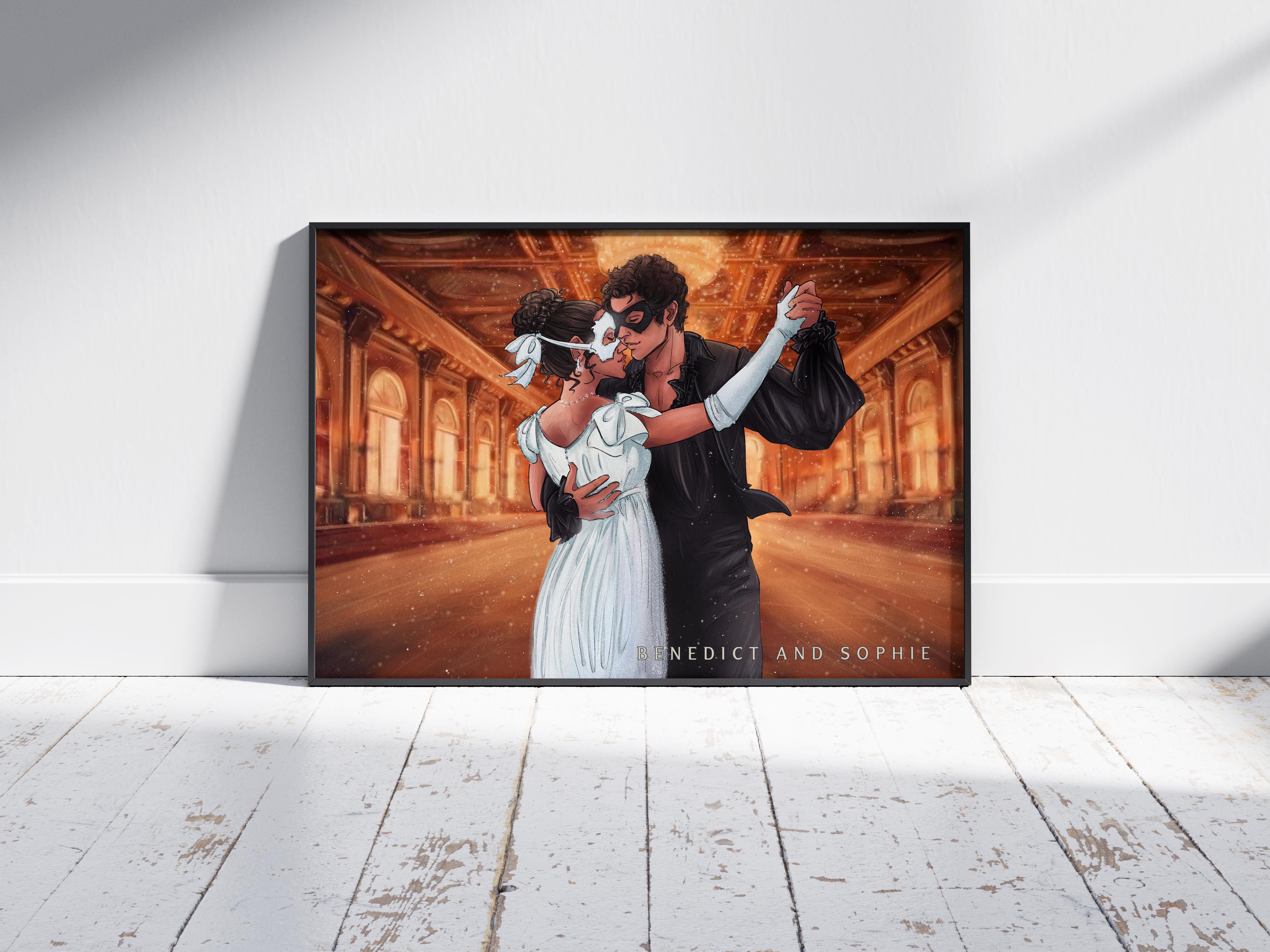 Постер "Бріджертони" Бенедикт та Софі