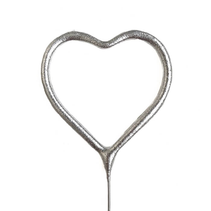 Свічка бенгальська серце срібло