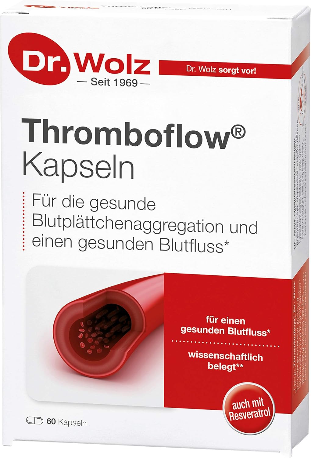 Thromboflow від Dr. Wolz - Засіб для Здорового Кровотоку - 60 капсул