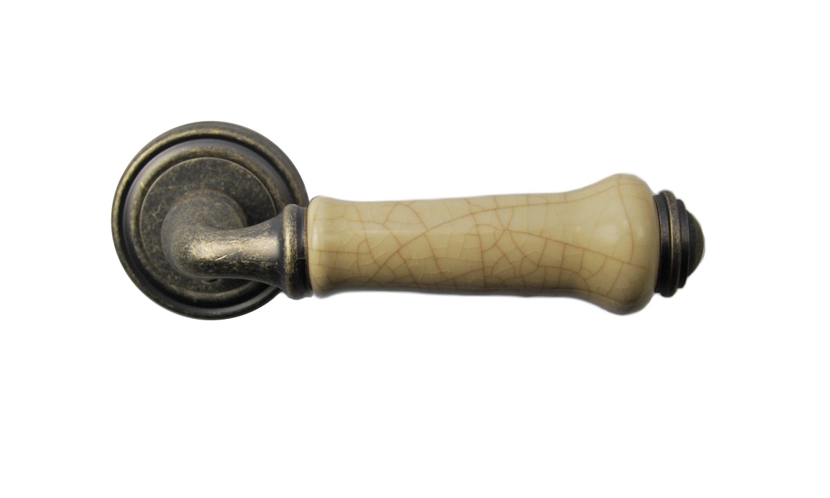 Ручка дверна SIBA Lysbon антична бронза на розетці R06