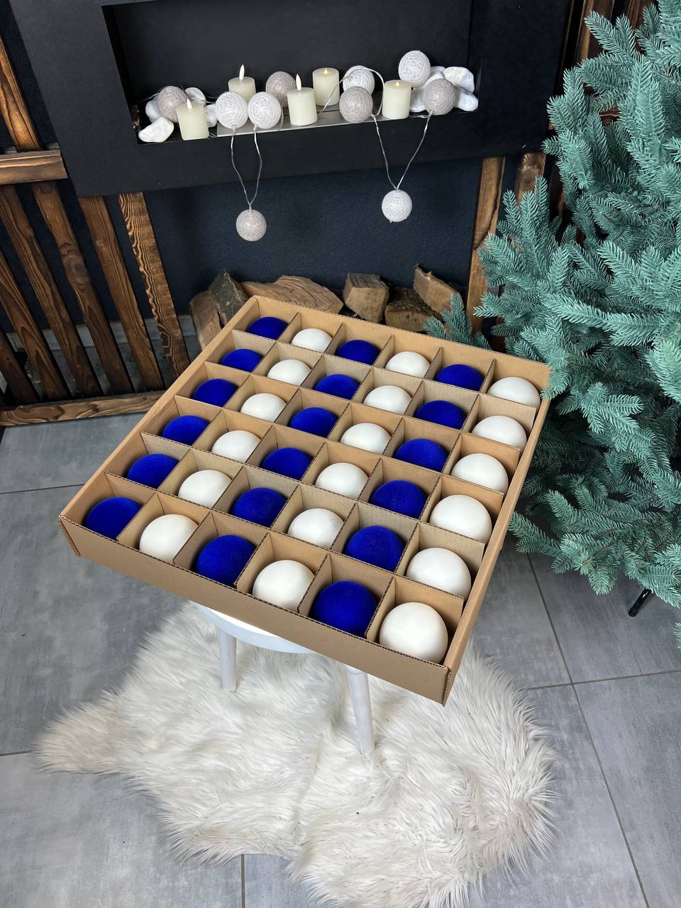 Подарунковий набір «Оксамитовий мікс» - СИНІЙ-БІЛИЙ 🧊