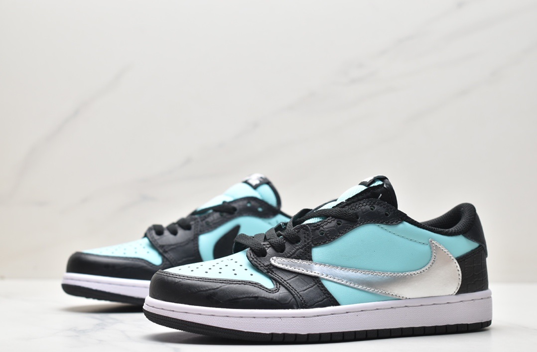 fragment design x Travis Scott x Nike Air Jordan 1 Low OG SP”BlackGreen Toe“ DM7866-143