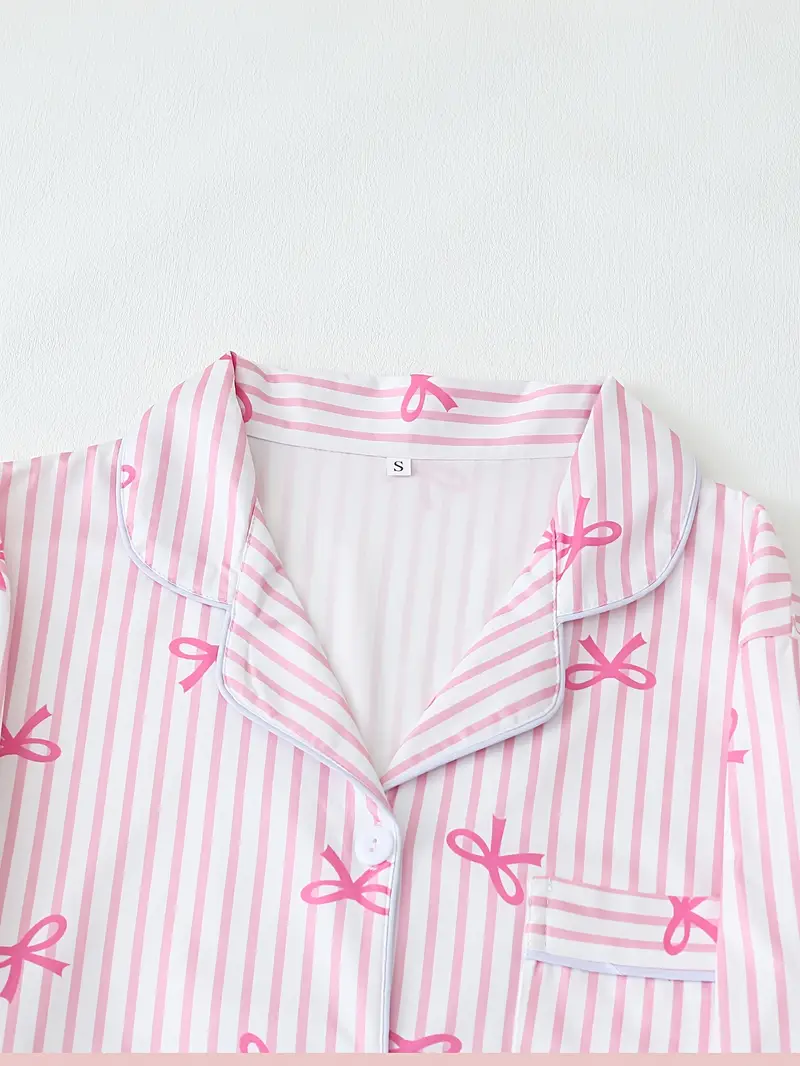 Піжама жіноча рожева з смужку