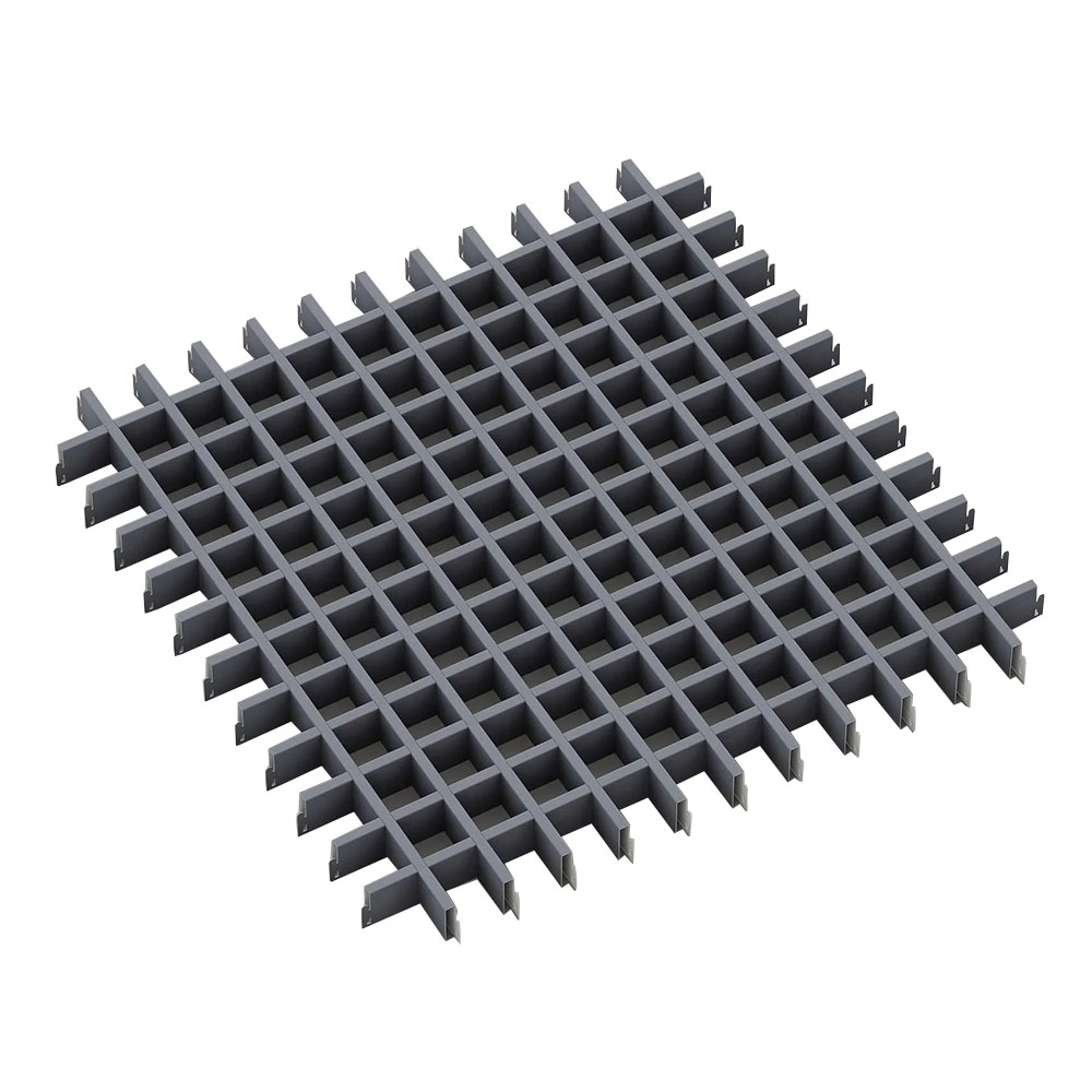 Підвісна стеля Алюбест Грильято 40/50х50 мм, графіт (ціна за м2)