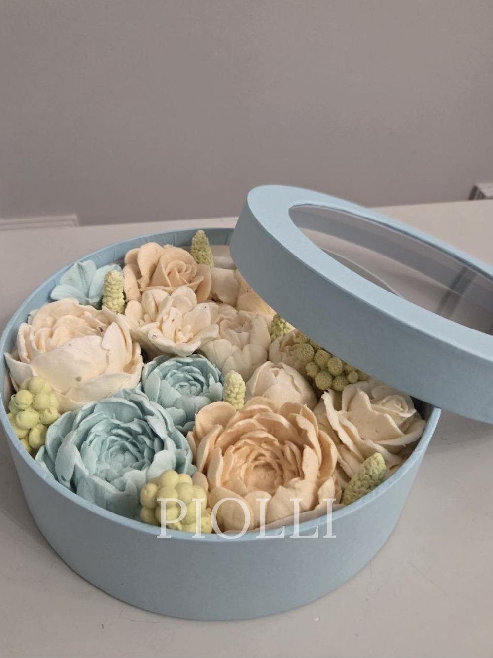 Коробка зефіру кругла D20 мікс