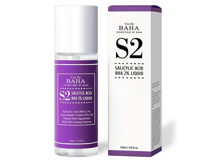 Тонер для лікування акне та звуження пір Cos De Baha Salicylic Acid BHA 2% Liquid 120 ml