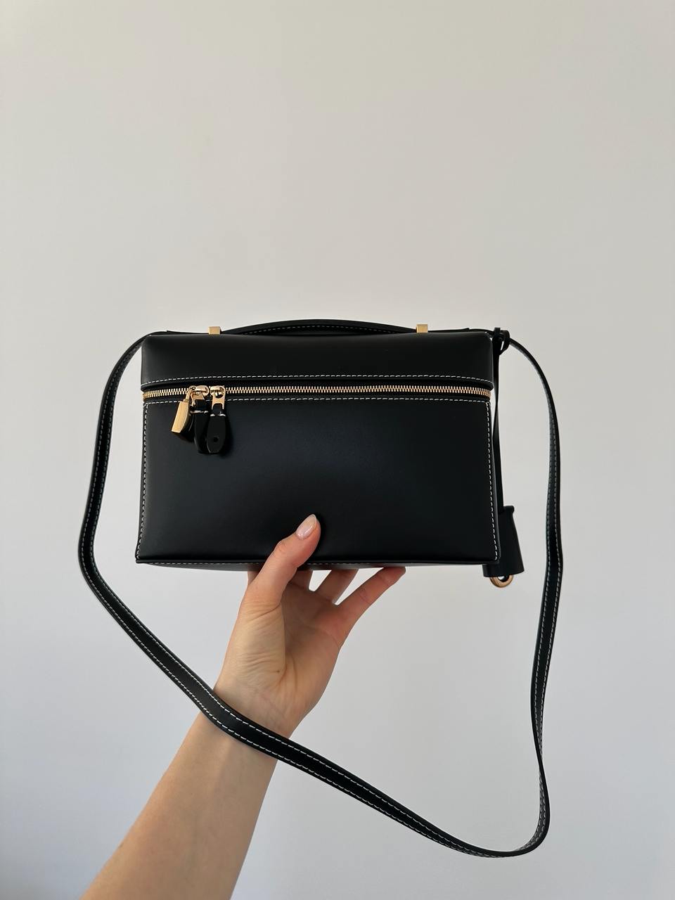 Loro Piana Extra Bag L27 Black Leather