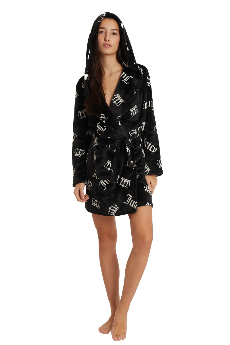 Плюшевий халатик Juicy couture shawl collar plush robe
