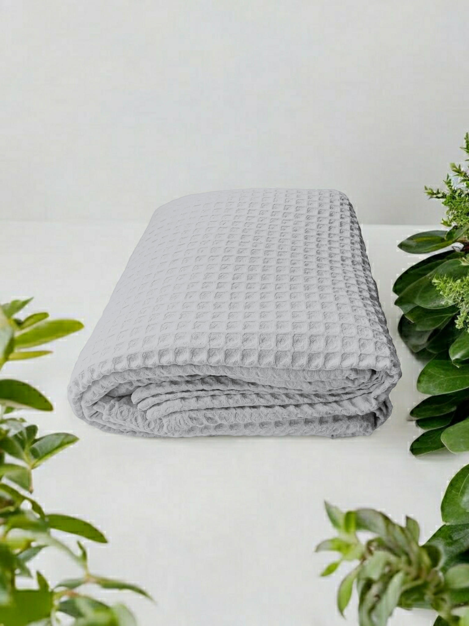 Покривало з вафельної тканини "річна перлина"