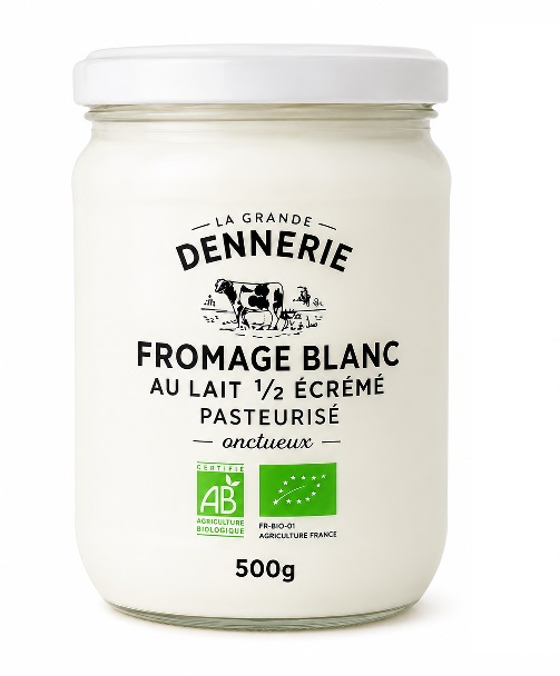 Fromage blanc au lait 1/2 écrémé pasteurisé bio (1x500g)