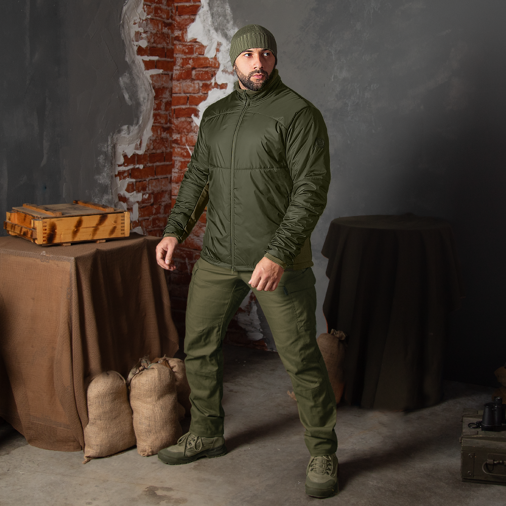 Легкий теплий пуховик "Taurus Olive" від українського бренду "CAMO-TEC".