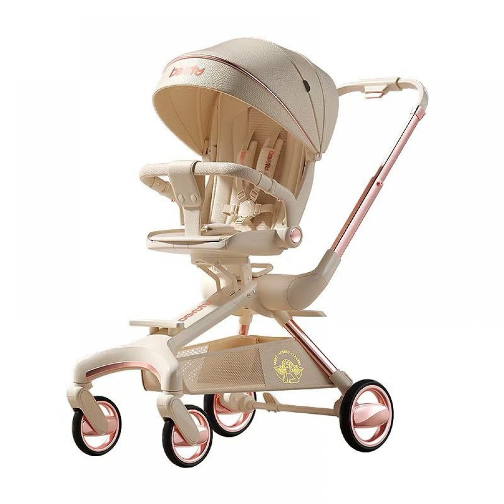 Коляска реверсивна прогулянкова Beruty Space beige/gold